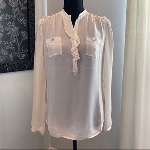 WHBM sheer silk blouse